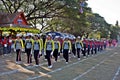 Parade in sport day of primary students.